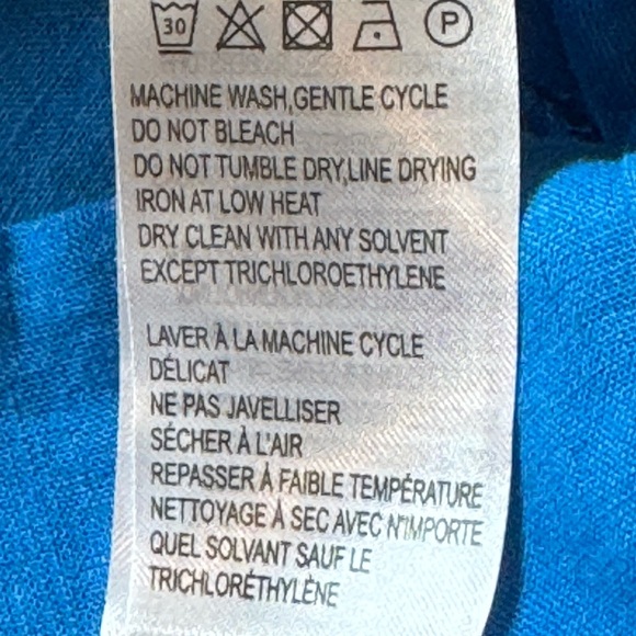 FARM Rio Blue Asymmetrical One Shoulder Linen Blend Jumpsuit Size L - Picture 11 of 16